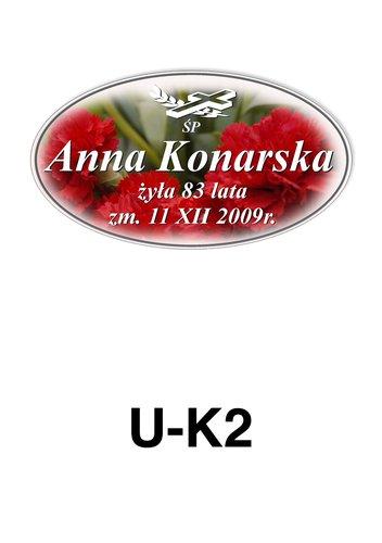 U2K Tabliczka na urnę wzór U-K2